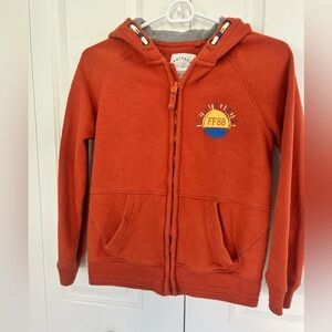 Fat Face Boys Full Zip Sweatshirt Orange 10 11 Years Sun Rays Happy Days